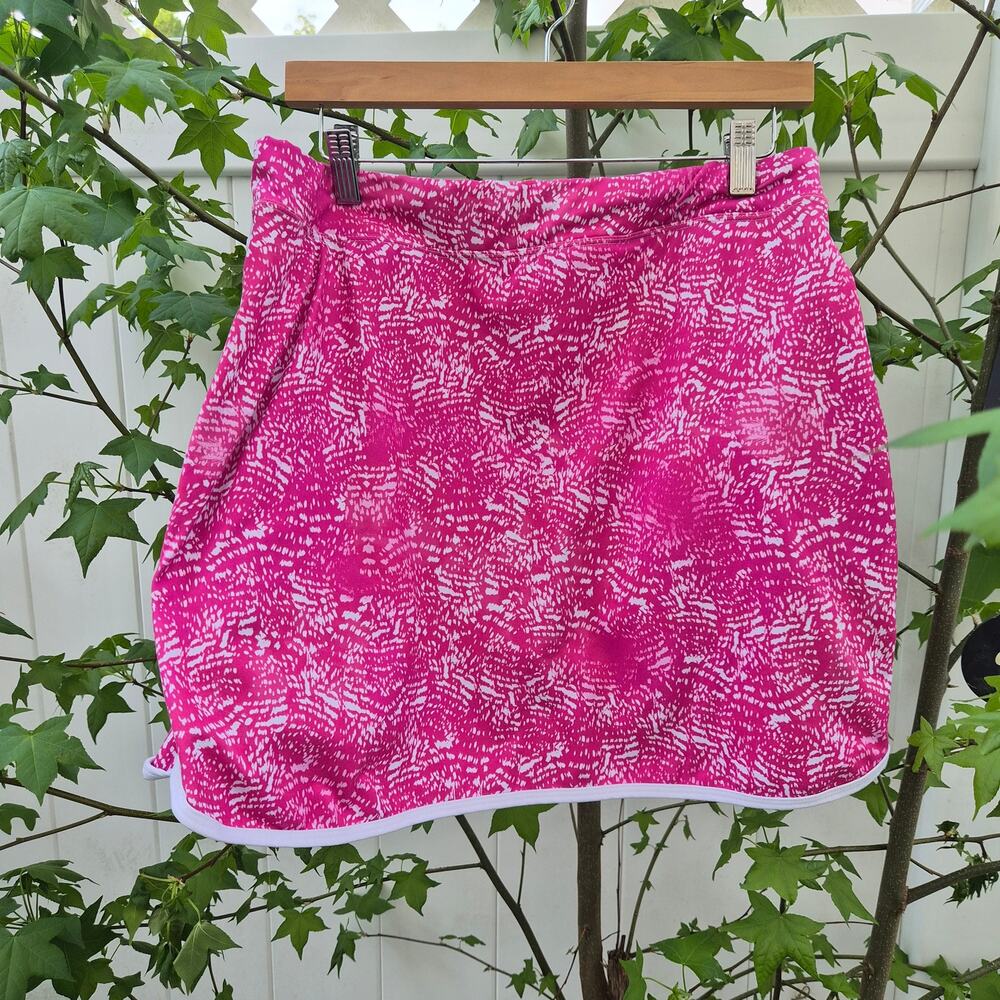 Zelos Womens Large Pink Abstract Print‎ Performance Skort